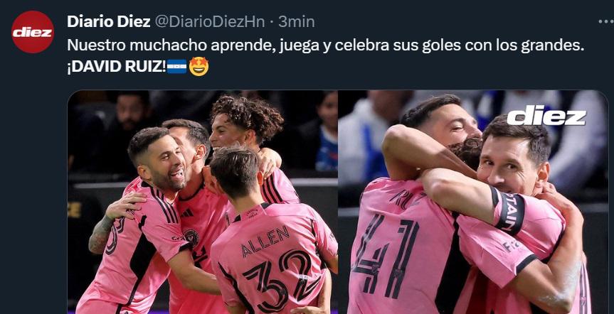 “Lo celebró con Messi”: Prensa internacional se rinde tras el golazo de David Ruiz con Inter Miami ante Al Hilal