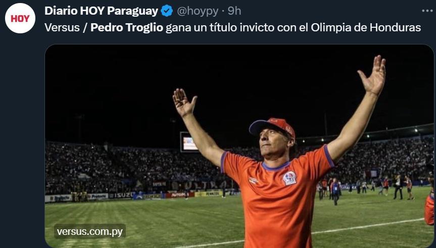 Prensa internacional se rinde ante el Olimpia de Troglio: “Leyenda total”, “No para de dar vueltas”