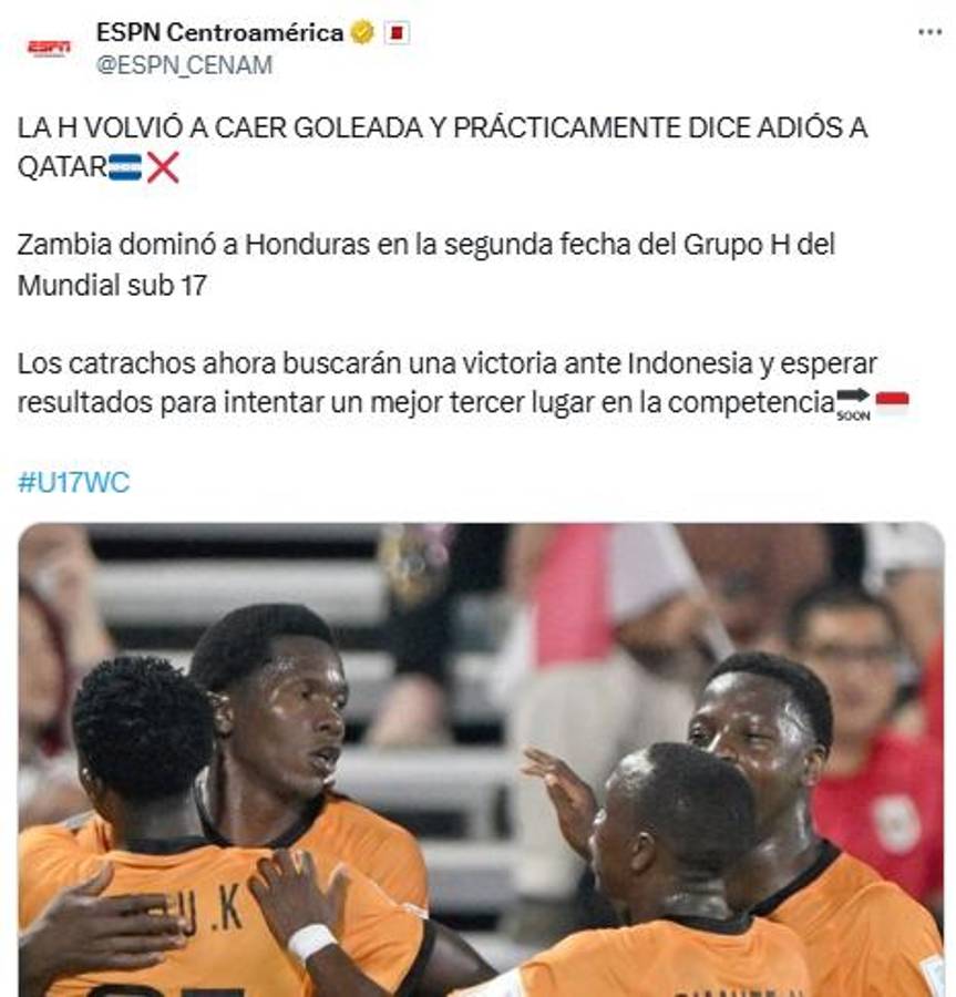 La piñata del Mundial y un fracaso; se terminó el sueño: Honduras encaja otra goleada en Qatar y esto dice la prensa