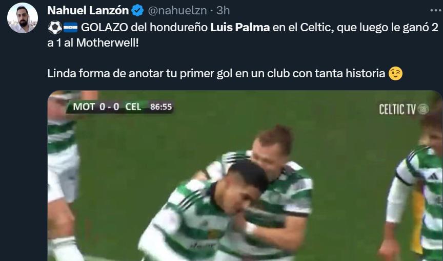 “Palma está cumpliendo sus sueños”, “Empezó a dar frutos”: Prensa hondureña e internacional halaga golazo del catracho con el Celtic