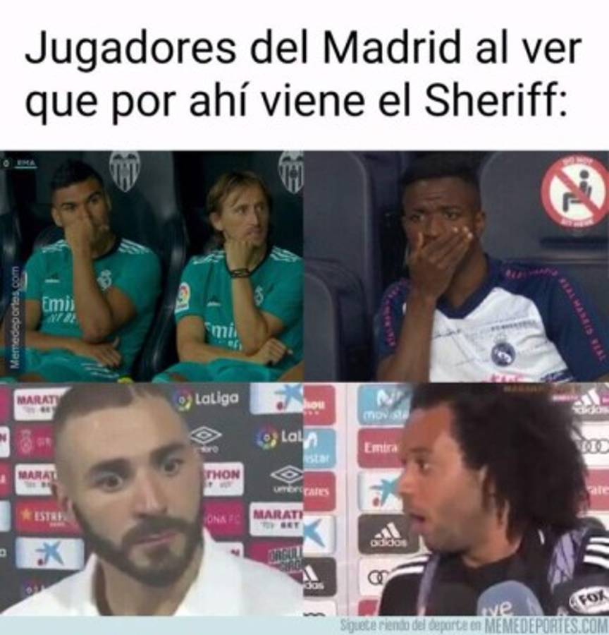 Real Madrid cae ante el Sheriff, Messi se acostó en la barrera y los memes los destrozan