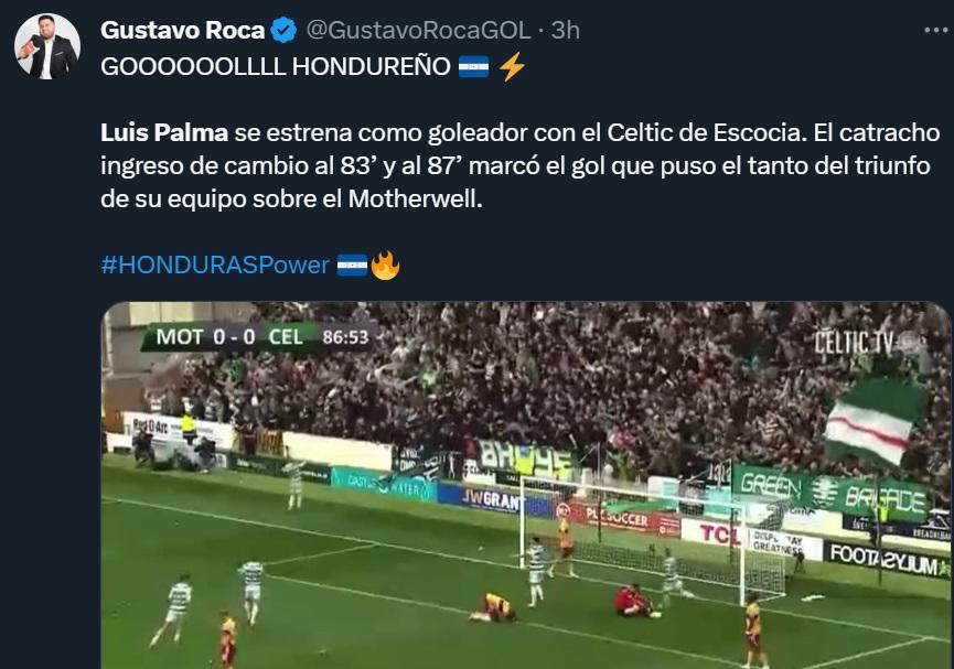 “Palma está cumpliendo sus sueños”, “Empezó a dar frutos”: Prensa hondureña e internacional halaga golazo del catracho con el Celtic