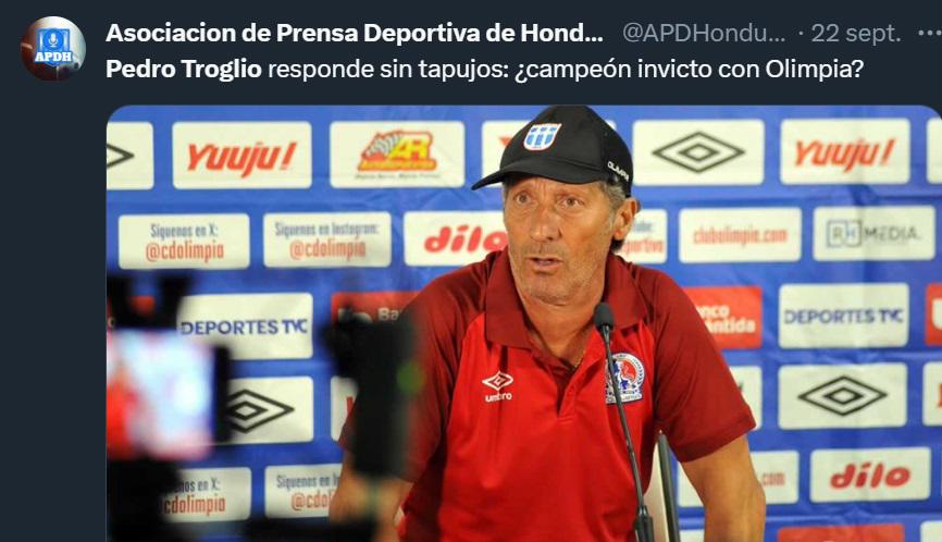 Prensa hondureña se rinde al récord de Troglio: “Es el amo del fútbol en Honduras”, “Quedará en la historia blanca”