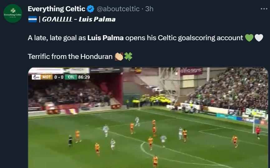 “Palma está cumpliendo sus sueños”, “Empezó a dar frutos”: Prensa hondureña e internacional halaga golazo del catracho con el Celtic