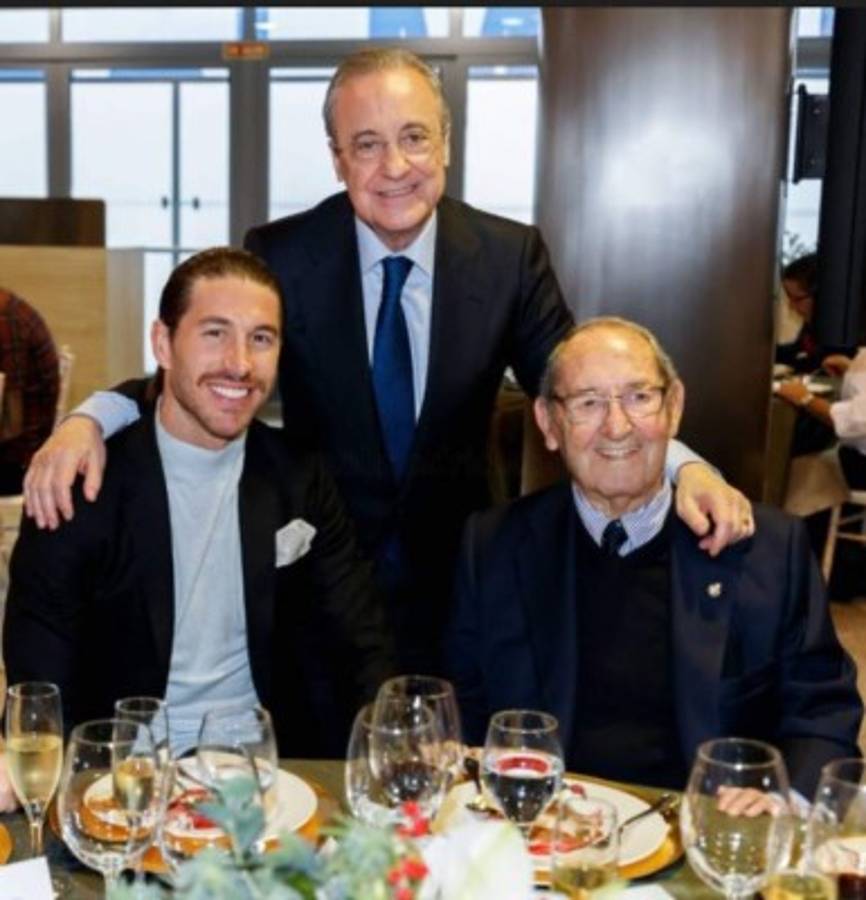 Así fue la cena de Navidad del Real Madrid: El look de Ramos y Florentino Pérez, el más cariñoso