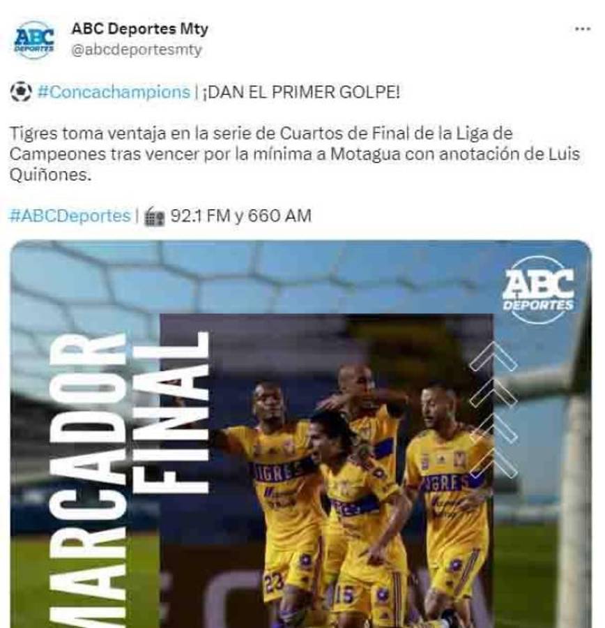 “Tigres aburre”, “sale vivo” y “rompe la mala racha”: La reacción en México el día después del triunfo felino sobre Motagua