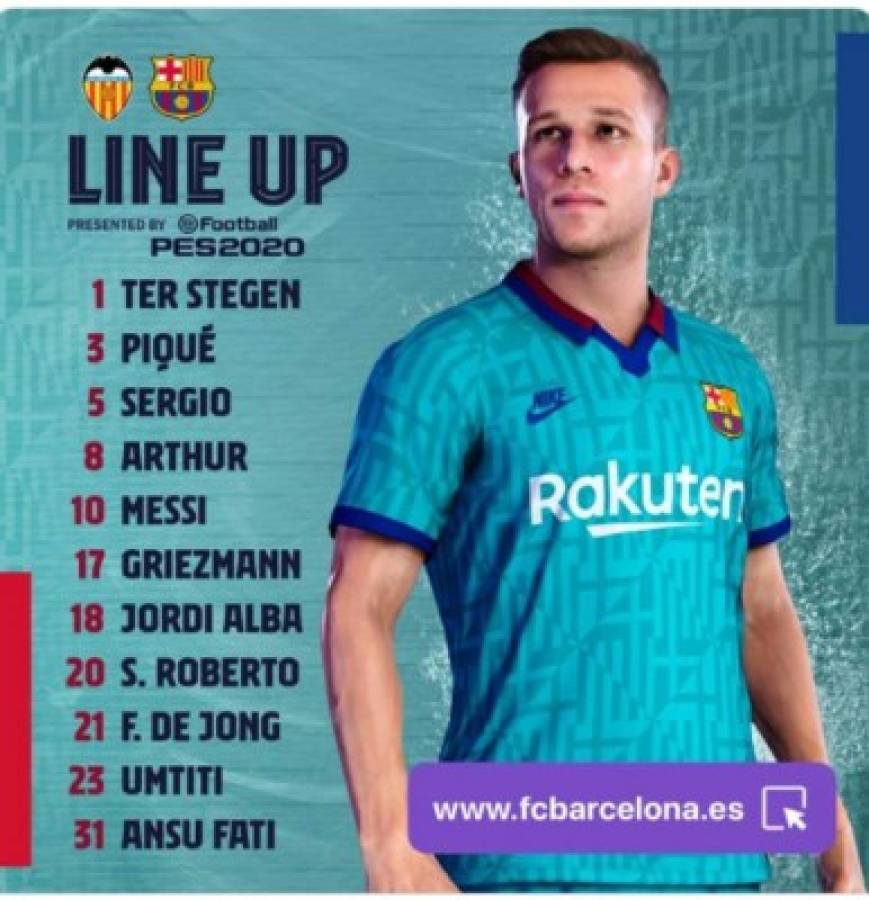 Con el tridente MGA: Barcelona y el temible 11 titular ante Valencia por LaLiga