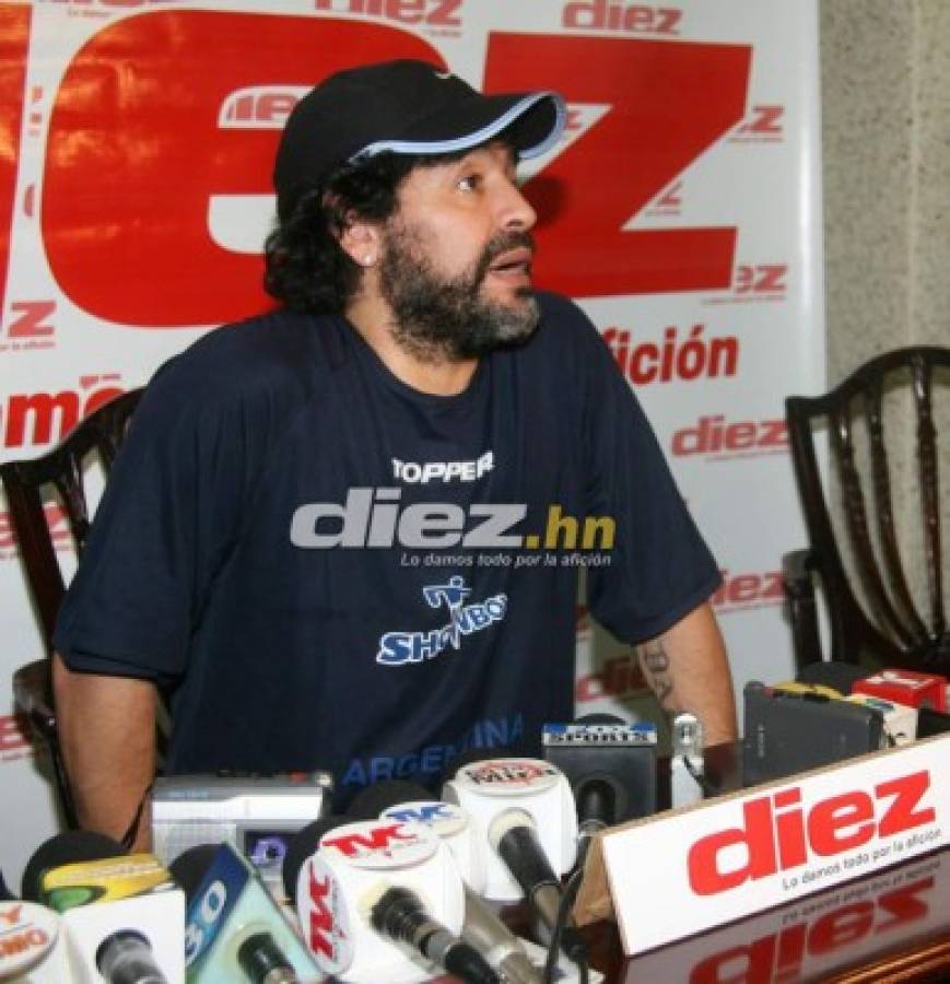 ¡Hotel y camisa de Motagua! El día que Diego Maradona visitó el Estadio Olímpico