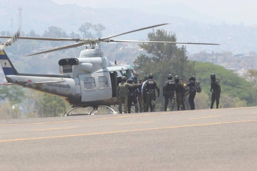 El día de extradición de Juan Orlando Hernández: francotiradores, helicópteros y máxima seguridad