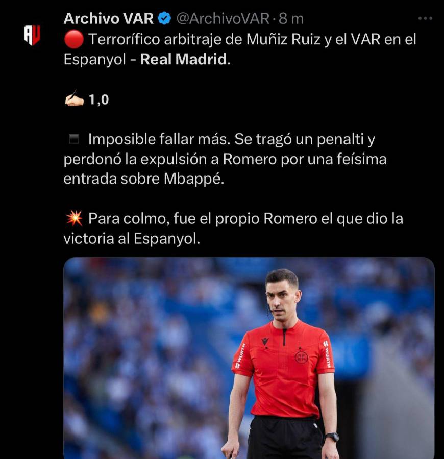 “Terrorífico arbitraje” “ya se acabó el ciclo de Ancelotti”: la prensa reacciona a la roja no sacada en el Espanyol-Real Madrid