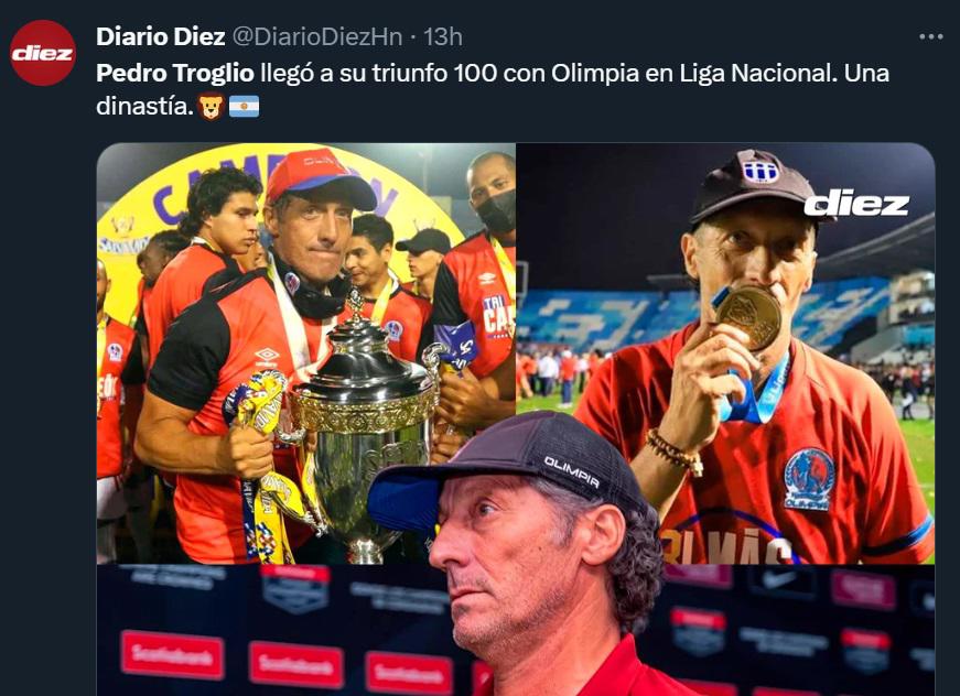 Prensa hondureña se rinde al récord de Troglio: “Es el amo del fútbol en Honduras”, “Quedará en la historia blanca”