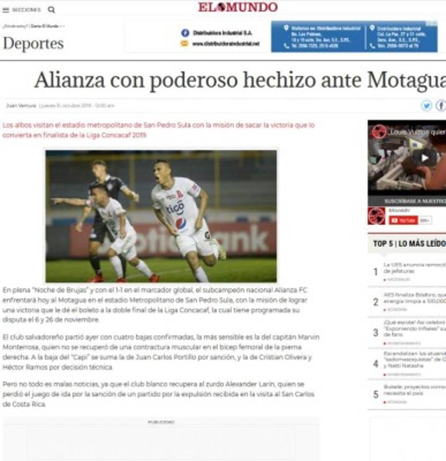 Prensa de El Salvador y Costa Rica: 'Noche de espanto' y 'Alianza con poderoso hechizo'