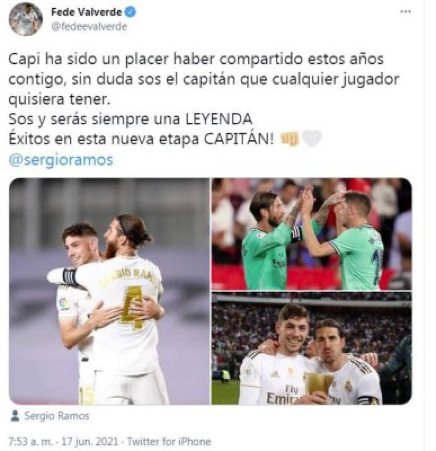 ¡Intenta no llorar! Los emotivos mensajes de despedida de los jugadores del Real Madrid a Sergio Ramos