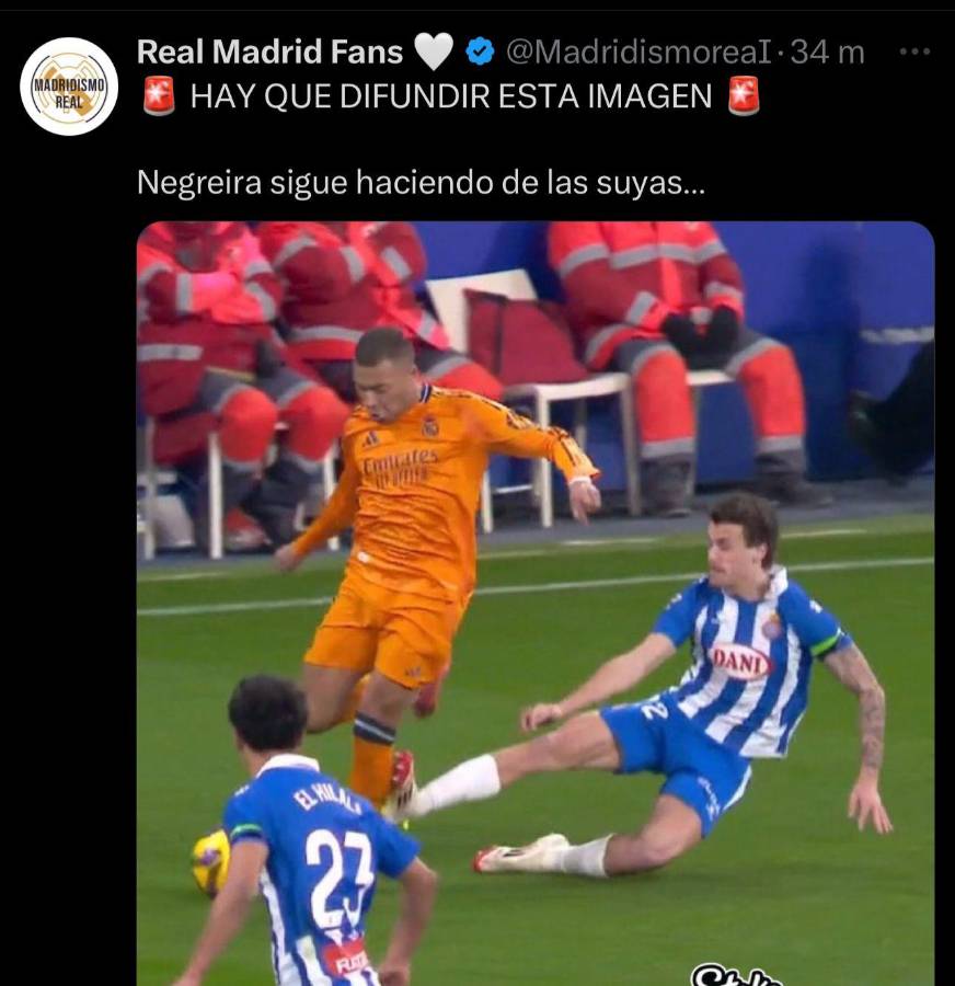 “Terrorífico arbitraje” “ya se acabó el ciclo de Ancelotti”: la prensa reacciona a la roja no sacada en el Espanyol-Real Madrid