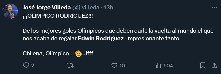 “Descomunal”, “Memorable”: Prensa de Honduras e internacional se rinde ante golazo olímpico de Edwin Rodríguez
