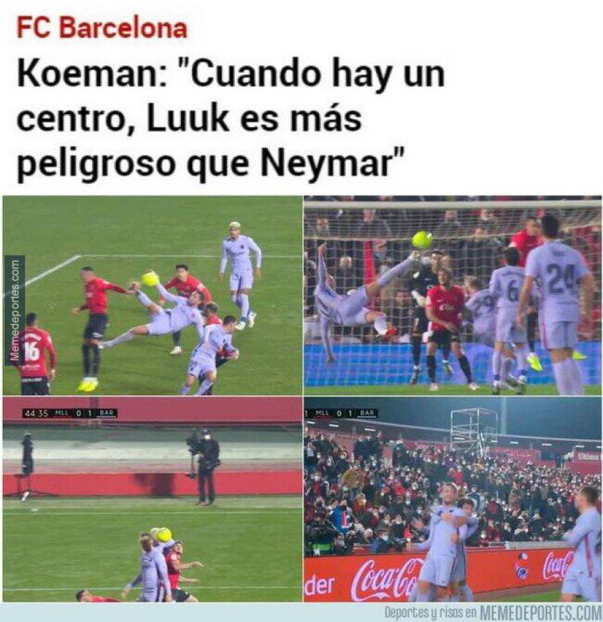 Los memes del triunfo del Barcelona ante el Mallorca con Luuk De Jong y los fichajes de protagonistas