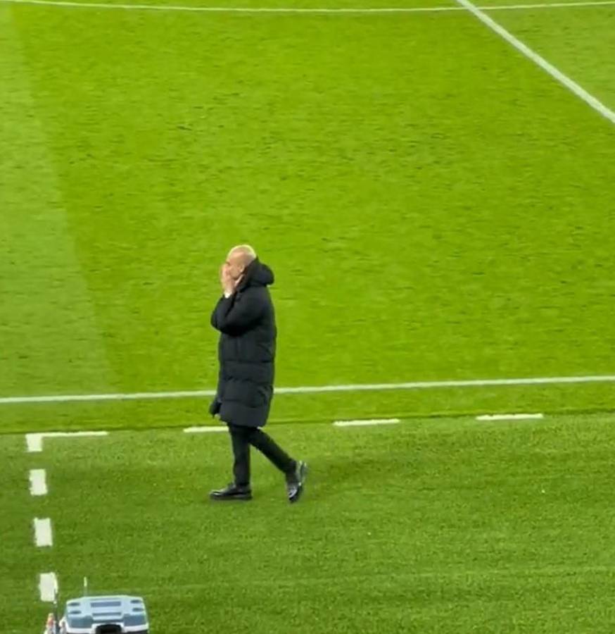 No se vio en TV: La viral reacción de Pep Guardiola ante la corrida de Vinicius y el penal a lo Panenka de Benzema
