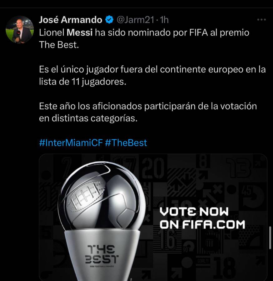 “Es una vergüenza futbolística”: la prensa estalla tras la nominación de Messi a los Premios The Best 2024