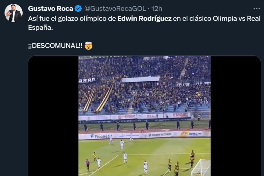 “Descomunal”, “Memorable”: Prensa de Honduras e internacional se rinde ante golazo olímpico de Edwin Rodríguez