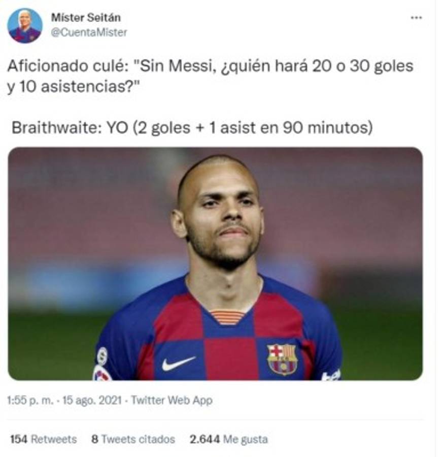 PSG quiere a Braithwaite: estallan las redes con divertidos memes tras el triunfo del Barcelona en LaLiga