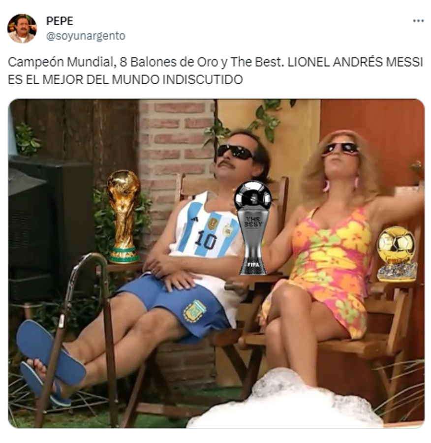 ¡Para reír! Messi ganó el premio The Best de la FIFA y los memes sacuden las redes sociales