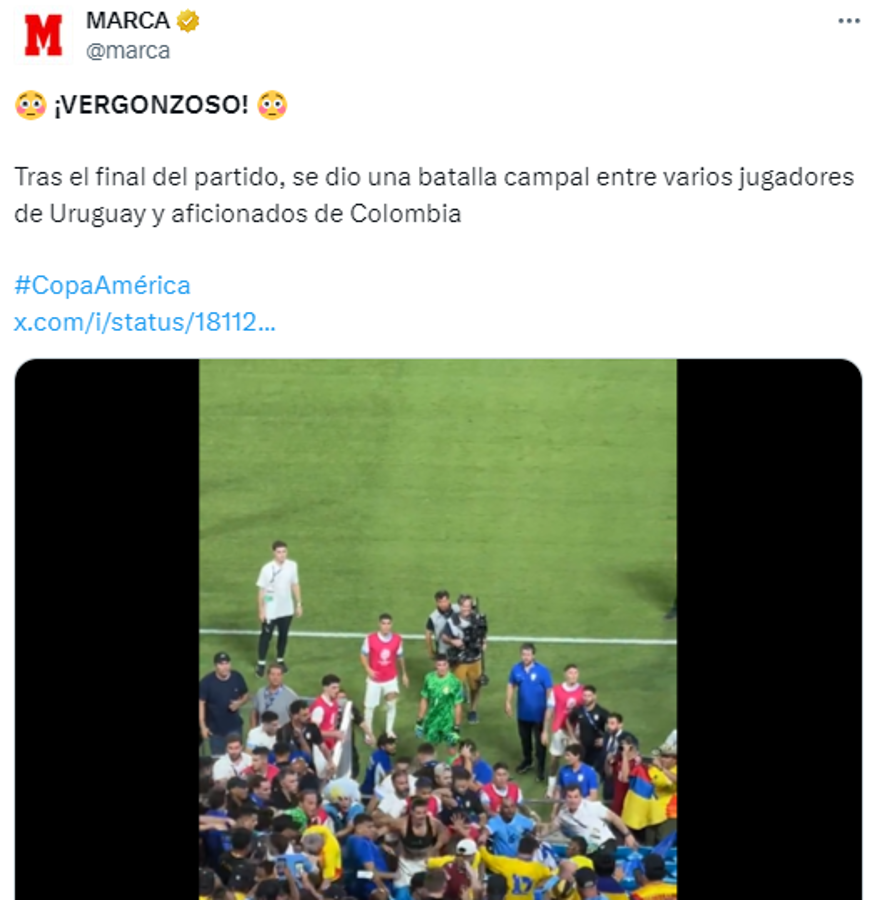 Darwin Núñez se peleó con la afición de Colombia y así reacciona la prensa: “Lo que hizo fue defender a su familia”