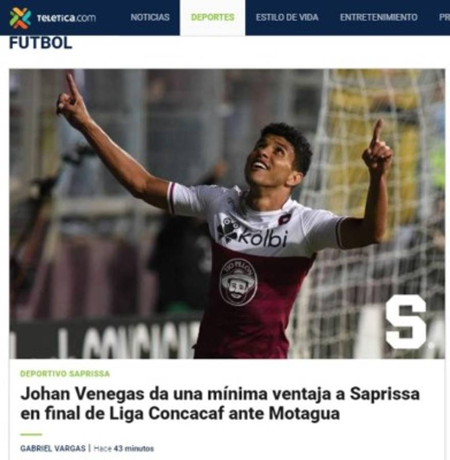 ¡Escépticos! Lo que dicen los medios ticos tras la victoria de Saprissa ante Motagua