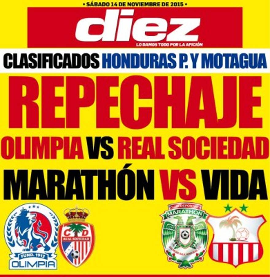 Portadas digitales de DIEZ de este sábado 14 de noviembre