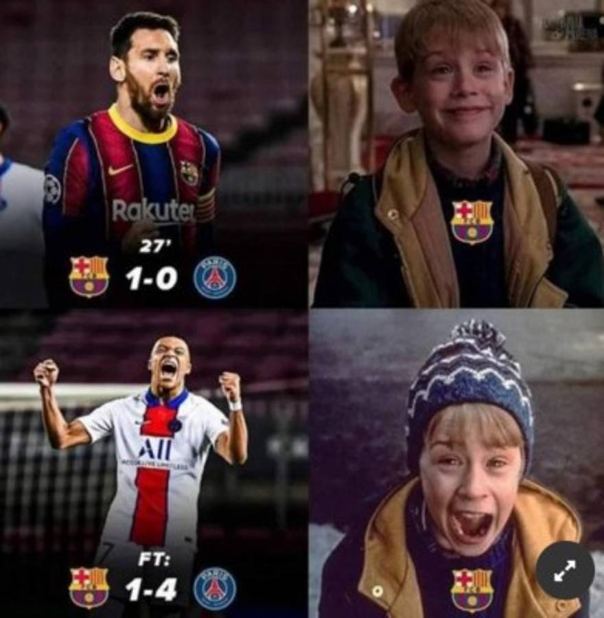 Hacen pedazos a Piqué y a Messi: Los otros memes de la goleada del PSG al Barcelona