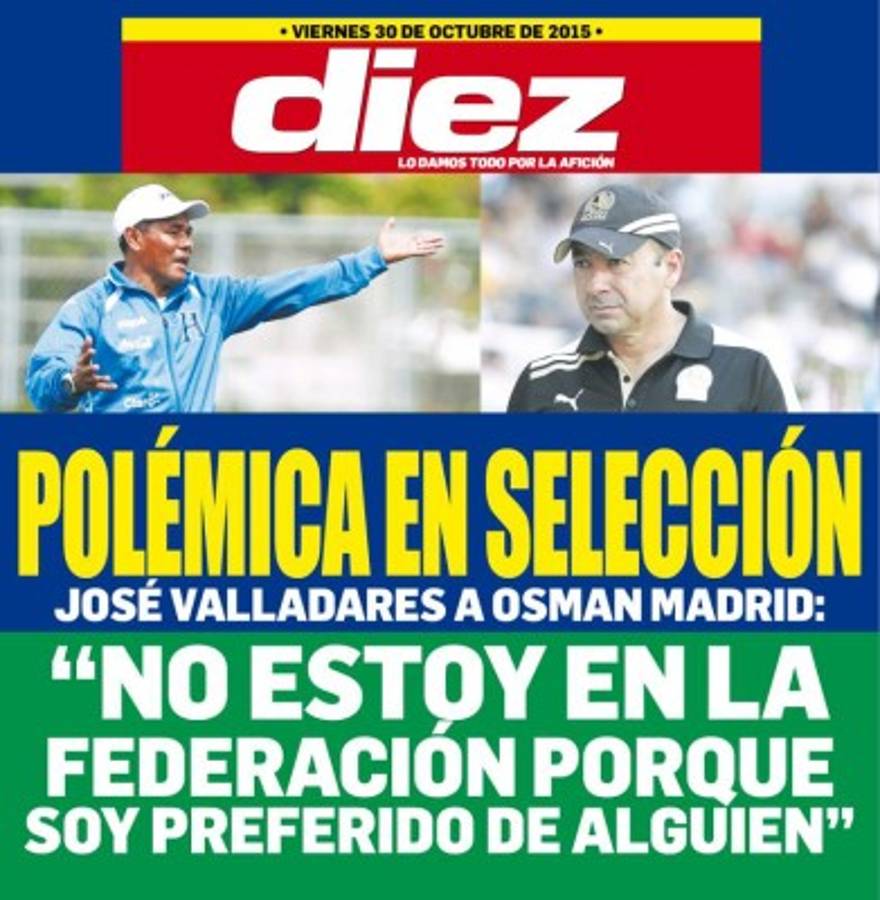 Las portadas digitales de Diez de este viernes 30 de octubre