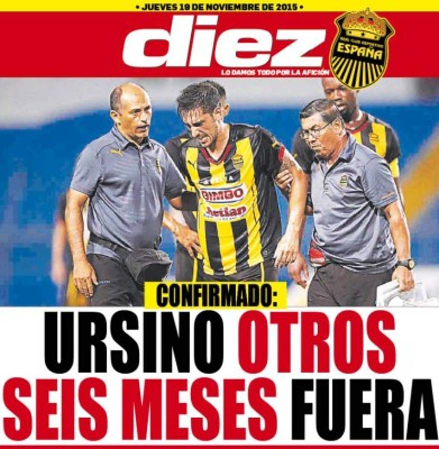 Portadas digitales de DIEZ de este jueves 19 de noviembre