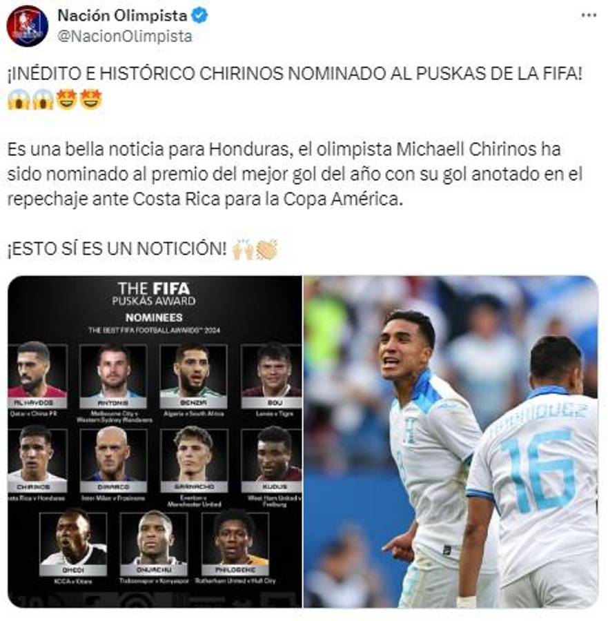 Así reaccionó la prensa tras la nominación de Michaell Chirinos al Puskas The Best 2024: “Se lo hizo a Keylor Navas”