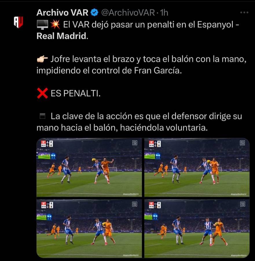 “Terrorífico arbitraje” “ya se acabó el ciclo de Ancelotti”: la prensa reacciona a la roja no sacada en el Espanyol-Real Madrid