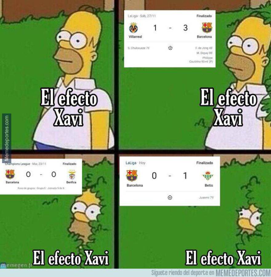 ¿Y el efecto Xavi? Los memes destrozan al entrenador del Barcelona por su primera derrota