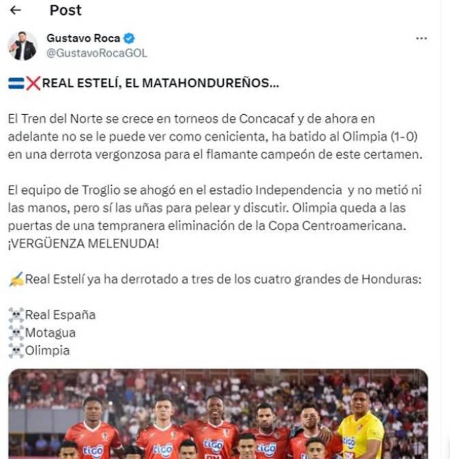 “Se esfuma el Real Madrid de Centroamérica”, “papelón” y “bochorno”: la reacción de la prensa a la derrota de Olimpia ante Estelí