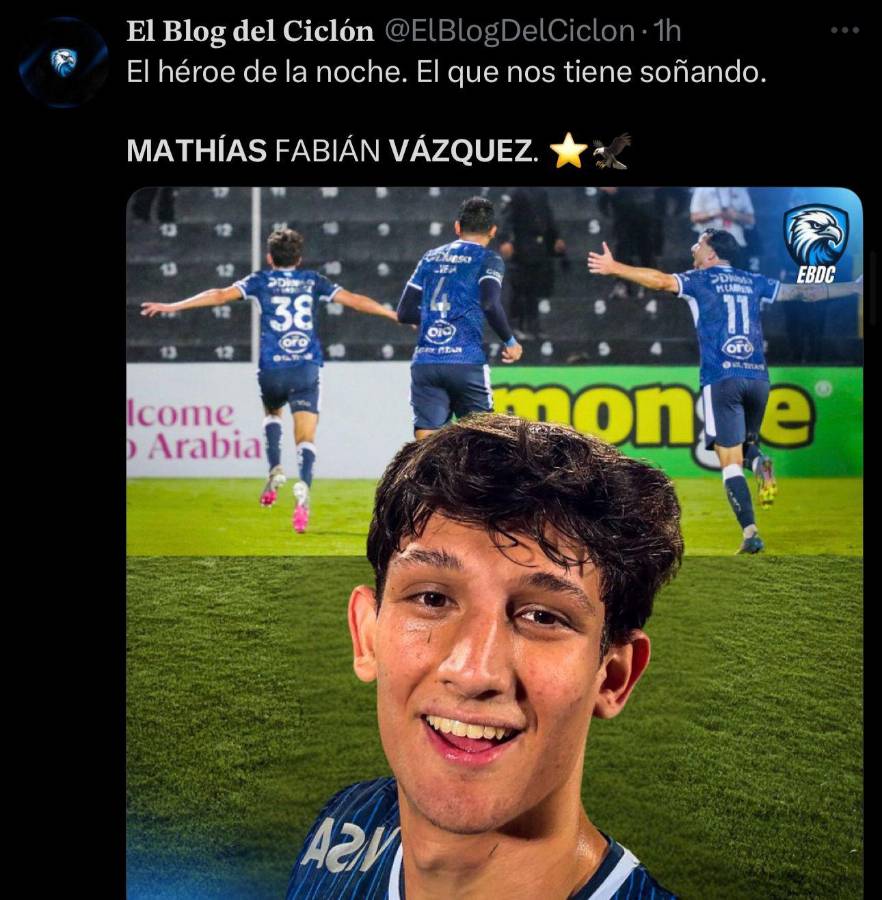 No jugaba porque era hijo del DT: la prensa se rinde ante Mathías Vázquez tras el triunfo de Motagua frenta Alajuelense