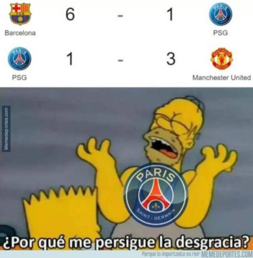 Los memes 'trituran' a Neymar y al PSG tras ser eliminados de la Champions por el United