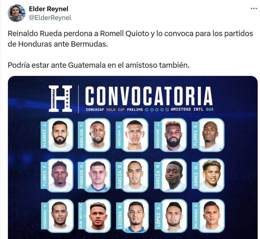 Quioto regresa a la Selección y causa euforia en la prensa de Honduras: “él debe responder en la cancha”