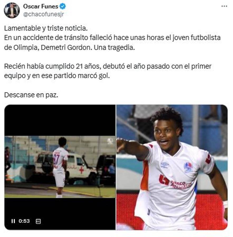 “Su sueño era construirle una casita a su mamá”: jugadores y prensa deportiva reaccionan por la muerte de Demetri Gordon