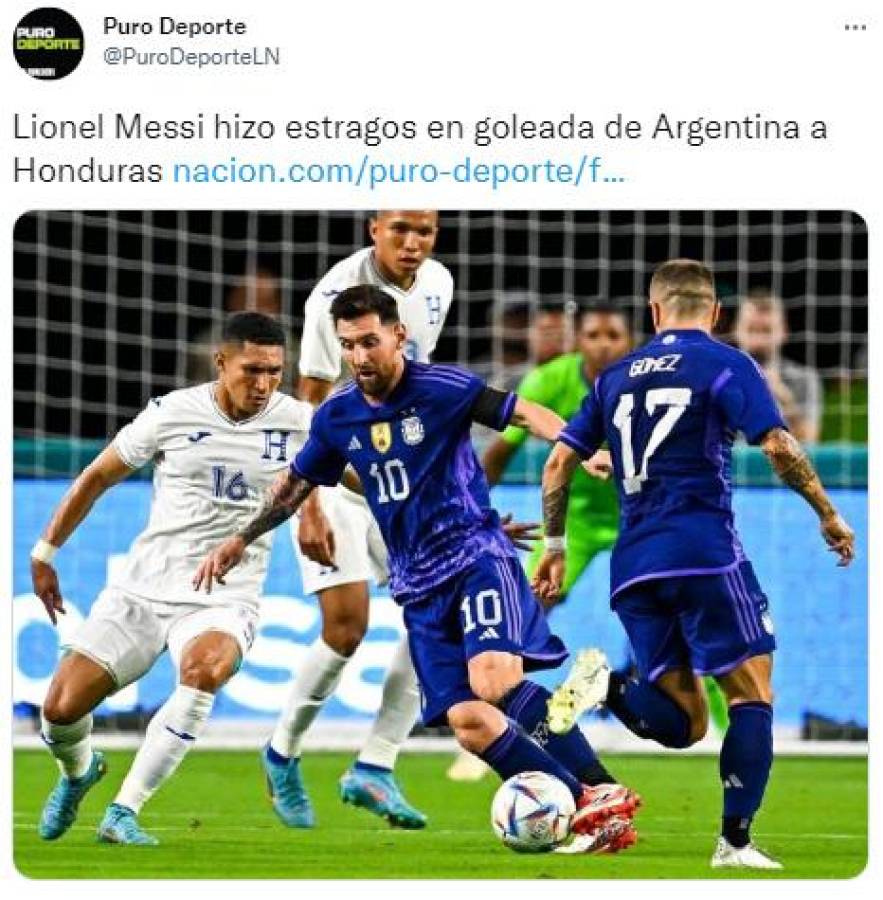 ¡Así hablan de Messi y Héctor Castellanos! La reacción de la prensa argentina luego de golear a Honduras: “responden con violencia”