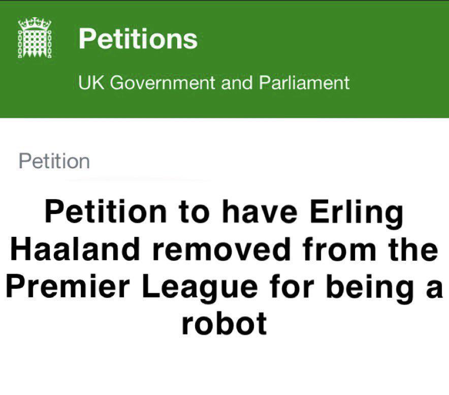 ¿Es un robot? La insólita razón por la que juntaron más de dos millones de firmas para echar a Haaland de la Premier League