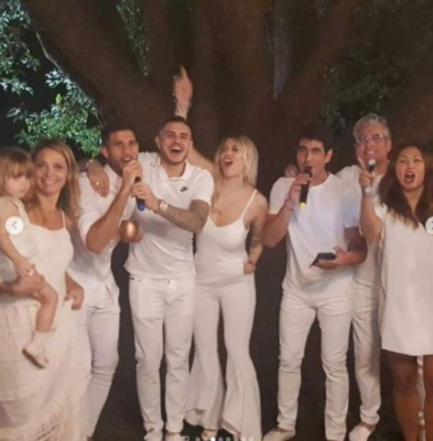 ¡Junto a Maxi López! La fiesta de año nuevo de Wanda Nara e Icardi