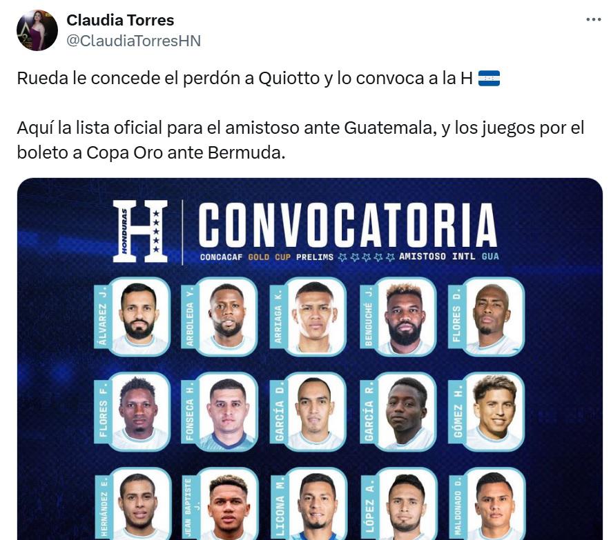 Quioto regresa a la Selección y causa euforia en la prensa de Honduras: “él debe responder en la cancha”