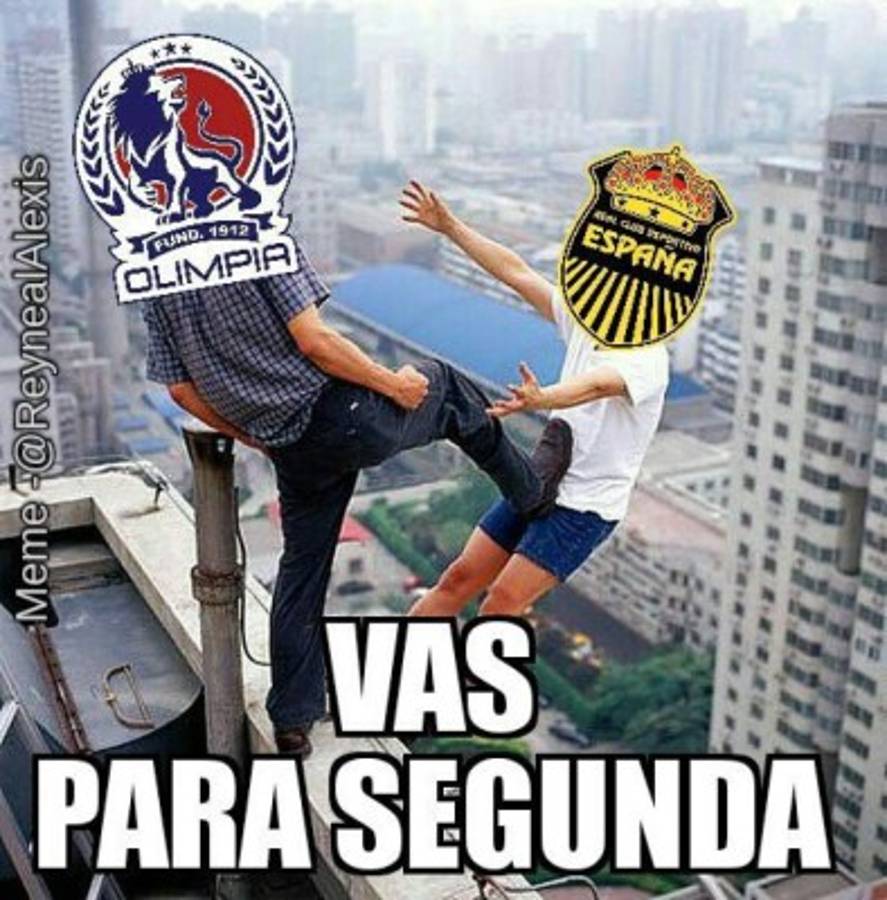 Los memes más graciosos que dejó la derrota de Real España ante Olimpia