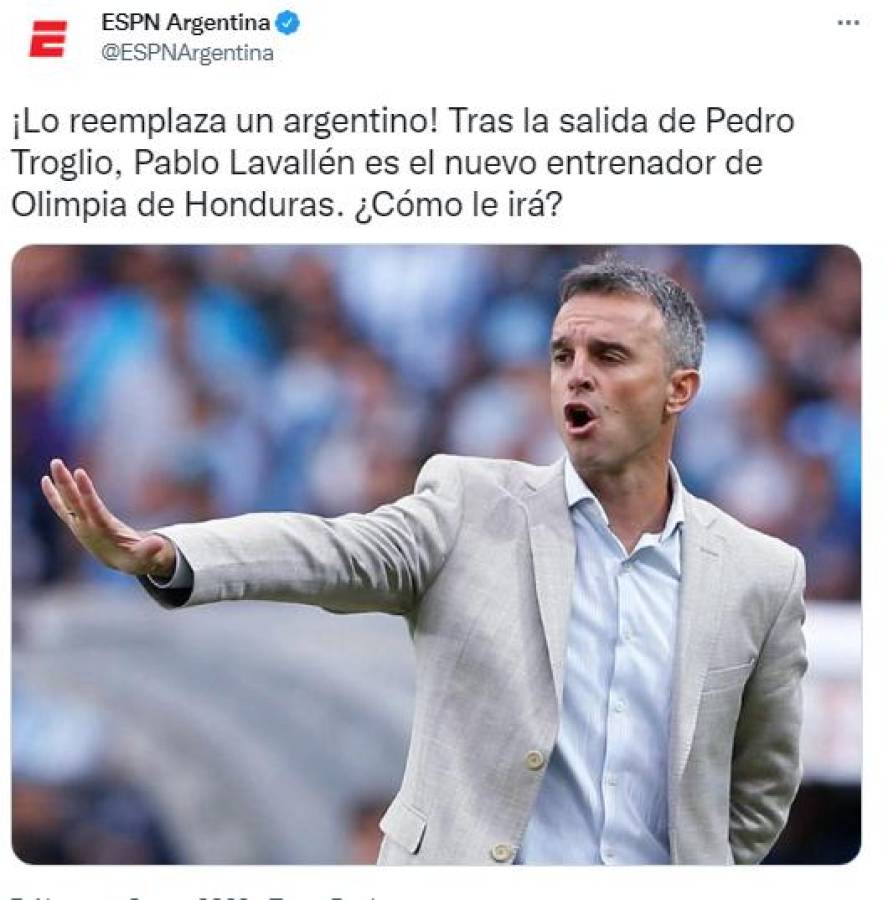 ¿Podrá conseguir el Penta? Así reaccionó la prensa de Honduras e internacional sobre la llegada de Pablo Lavallén a Olimpia