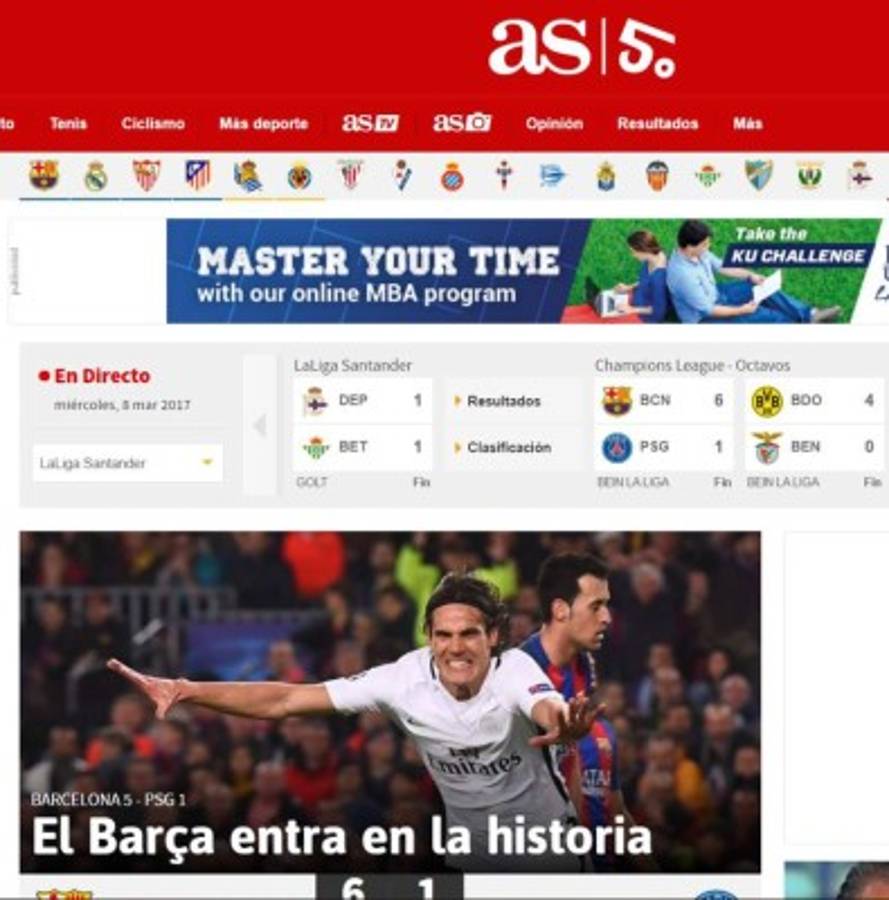 La prensa mundial se rinde al Barcelona: 'Proeza, apoteósico, grande el Barça'