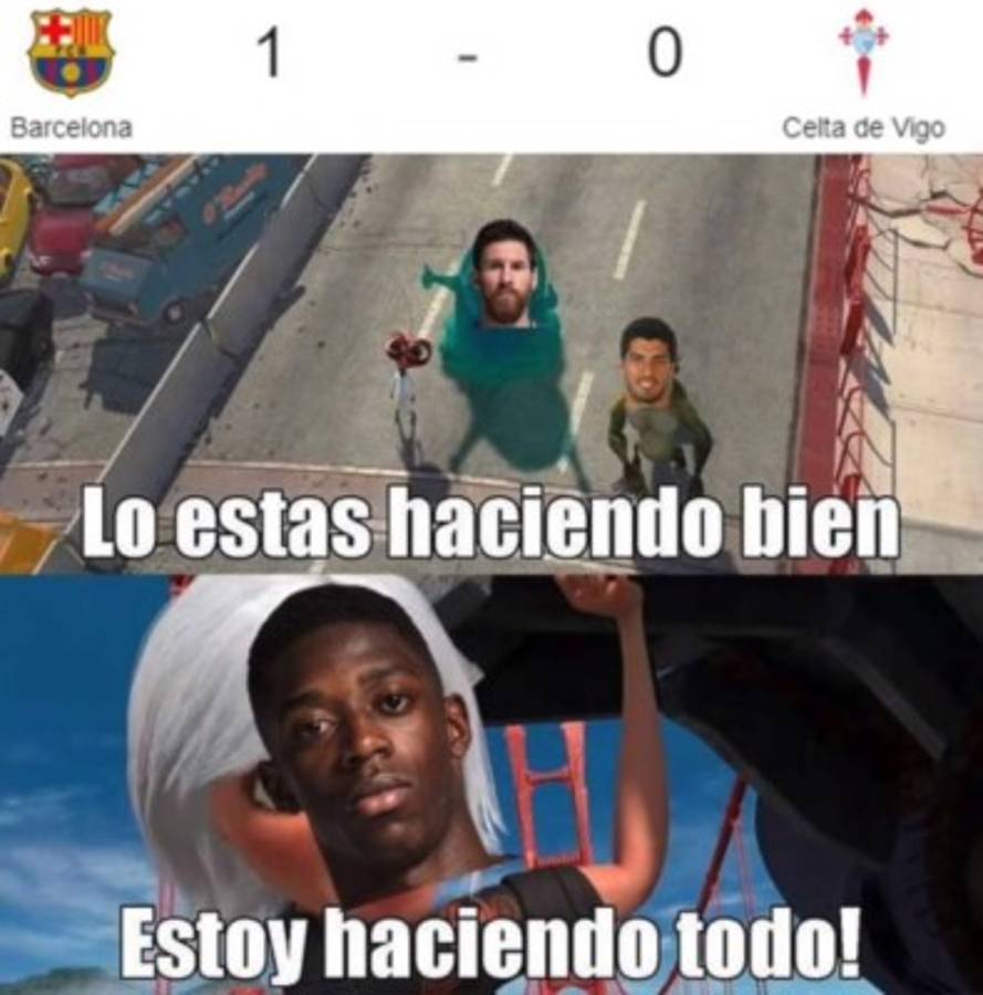 Memes: Destrozan a Luis Suárez por el buen partido de Dembéle con el Barcelona