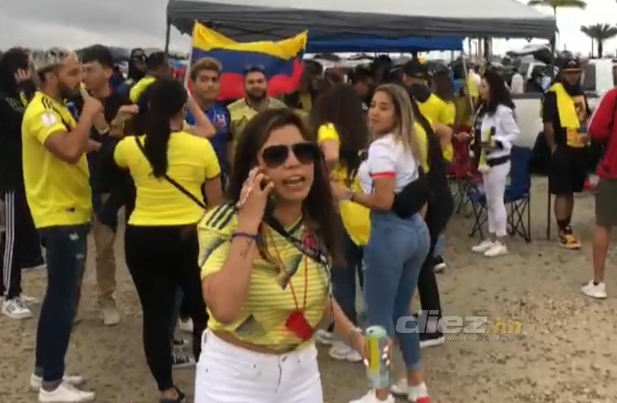 El reencuentro que se dio previo a la derrota de la ‘H’ en Florida y aficionada hondureña fue conquistada por colombiano