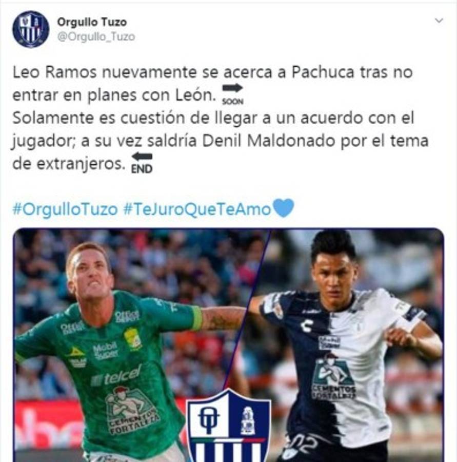 FICHAJES: Denil Maldonado deja el Pachuca; Olimpia con novedades y dos hondureños se van a Europa