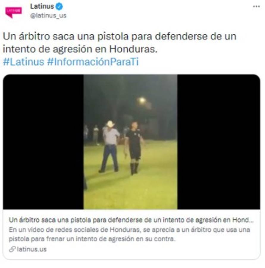'Barbaridad en Honduras': La repercusión mundial que generó el árbitro que sacó una pistola en Copán  